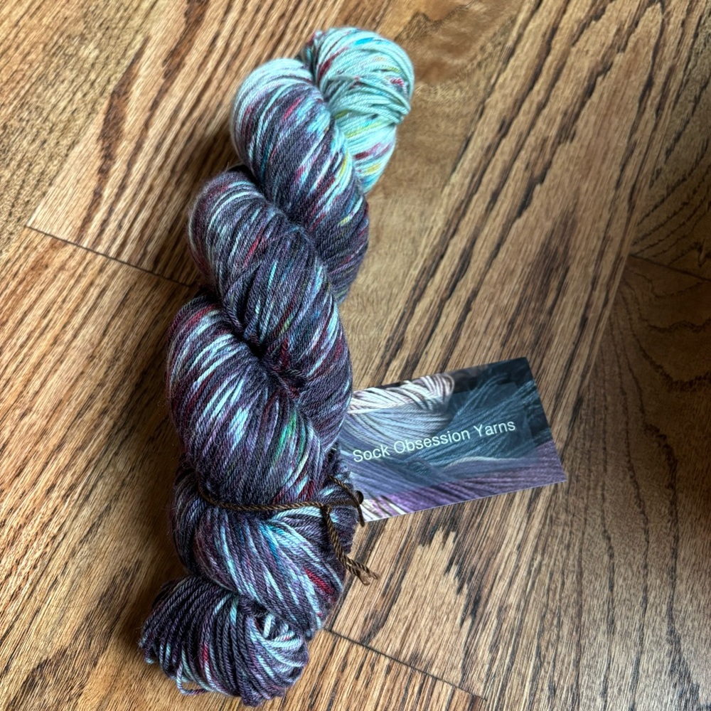 Sock Obsession Yarn Fingering Variegated Superwash Merino Wool Nylon Brown Red